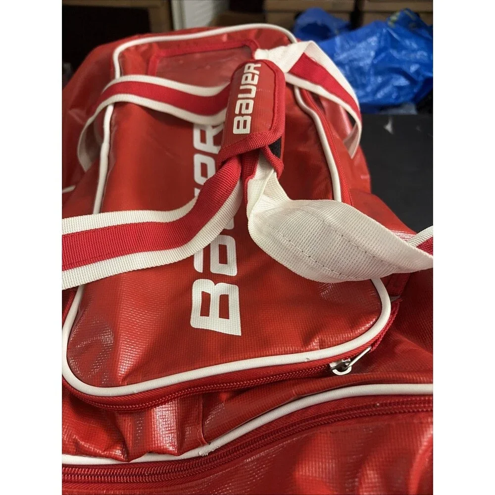 Bauer Youth Premium Carry Equipment Bag-Red/White (22x12x12)